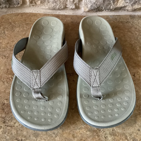 Vionic Men's Flip Flop Size 10 44Wave Webbing Green Gray - Picture 1 of 6